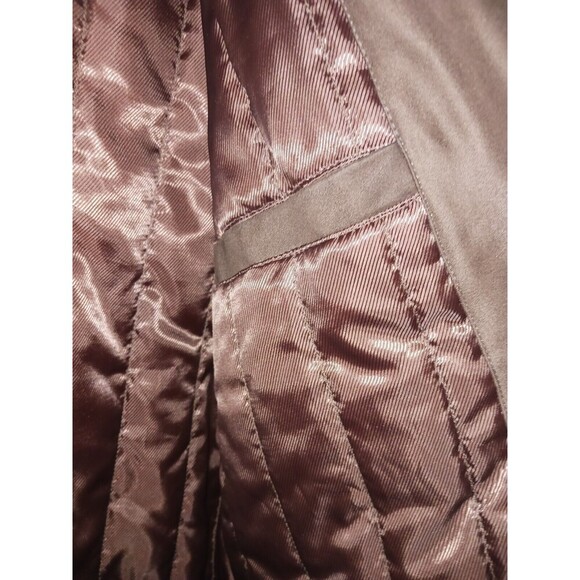 London Fog Men's Brown suede like jacket Quilt Lined Zipper Works Size‎ Large - Picture 12 of 15